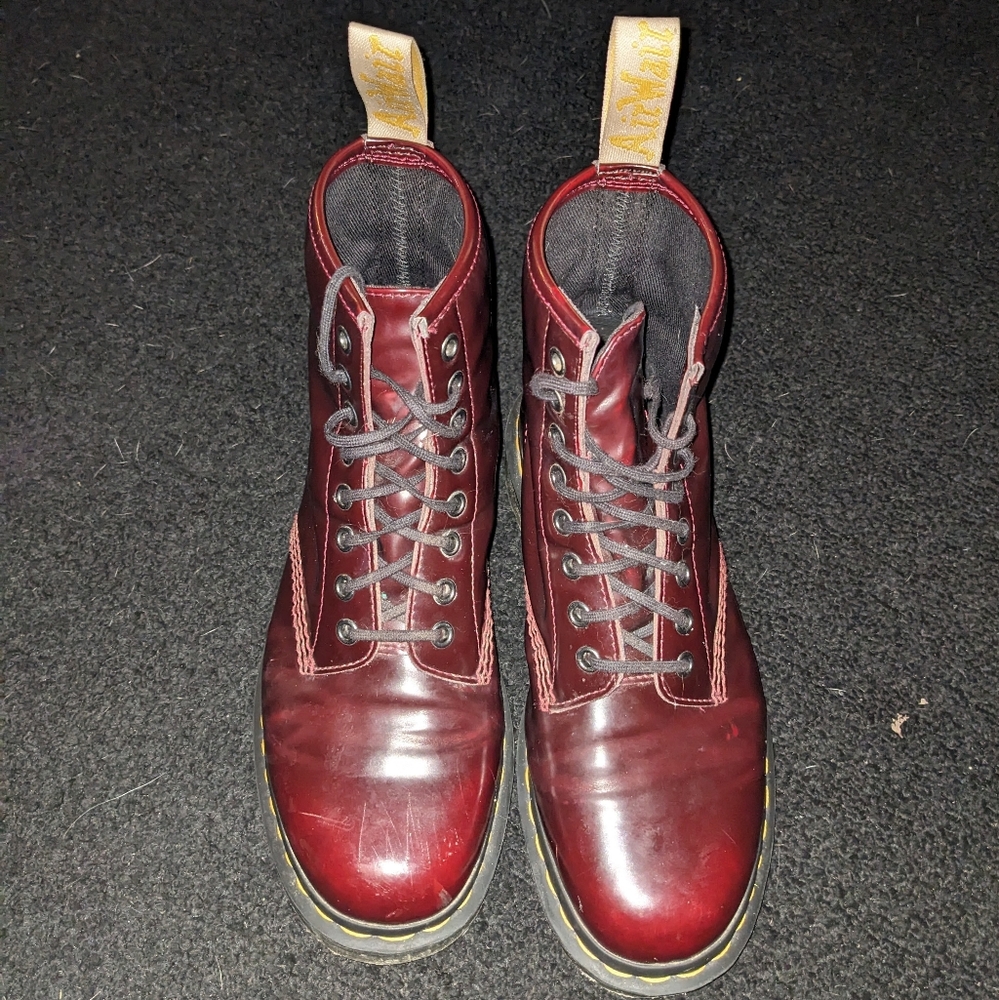 Vegan Dr. Martens 1460 8 Eye Boots Cherry Red Men's 8 Women's 9